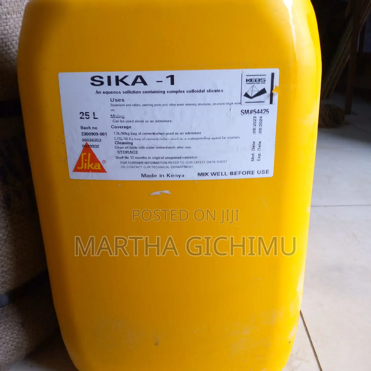 Sika Hydrofuge Waterproofing Liquid