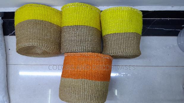Colored Handmade Sisal Baskets - main view