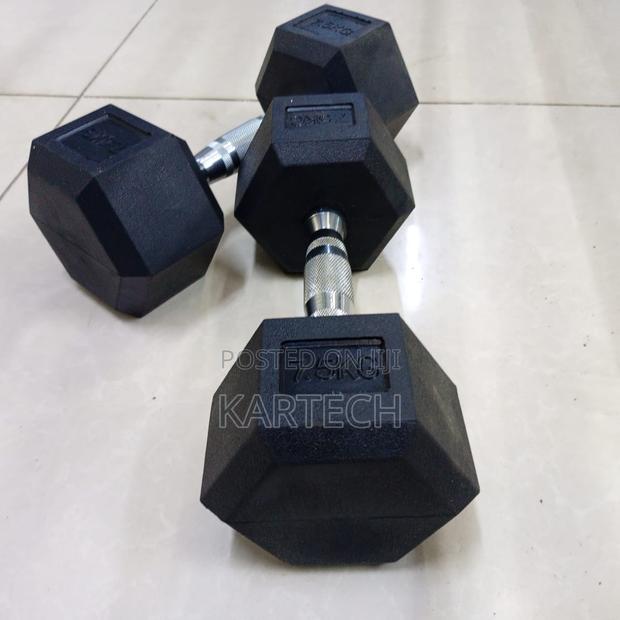 2- 7.5kg Hexagonal Dumbbells