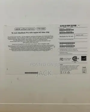 New Apple MacBook Pro 2023 M3 Max 16-Inch 36GB Apple M3 Max SSD 1T