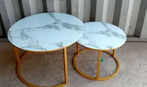 White Round Marble Table