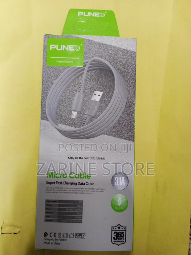 Punex PU-300 Fast Charging Micro Cable Android Phone 2m - thumbnail 2