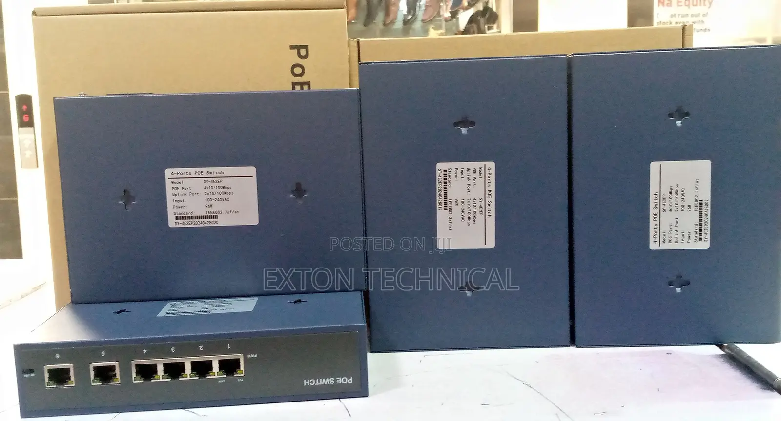 4 Port Poe Ethernet Switch 100-240vac Input With 2 Uplink