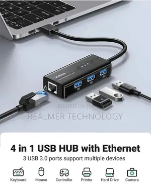 UG-60600 - To USB Hub (3 Ports) + LAN