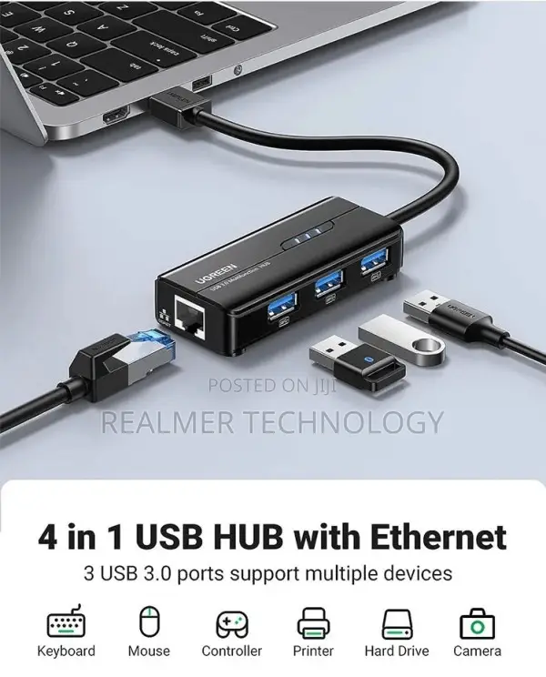 UG-60600 - To USB Hub (3 Ports) + LAN