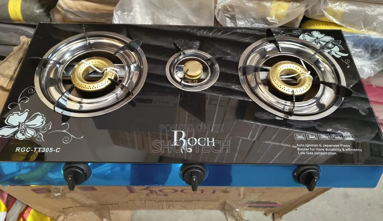 Roch 3 Burner Glass Cooker