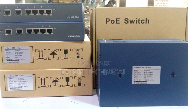 4 Port Poe Switch With 2 Uplink Port 100-240vac Input