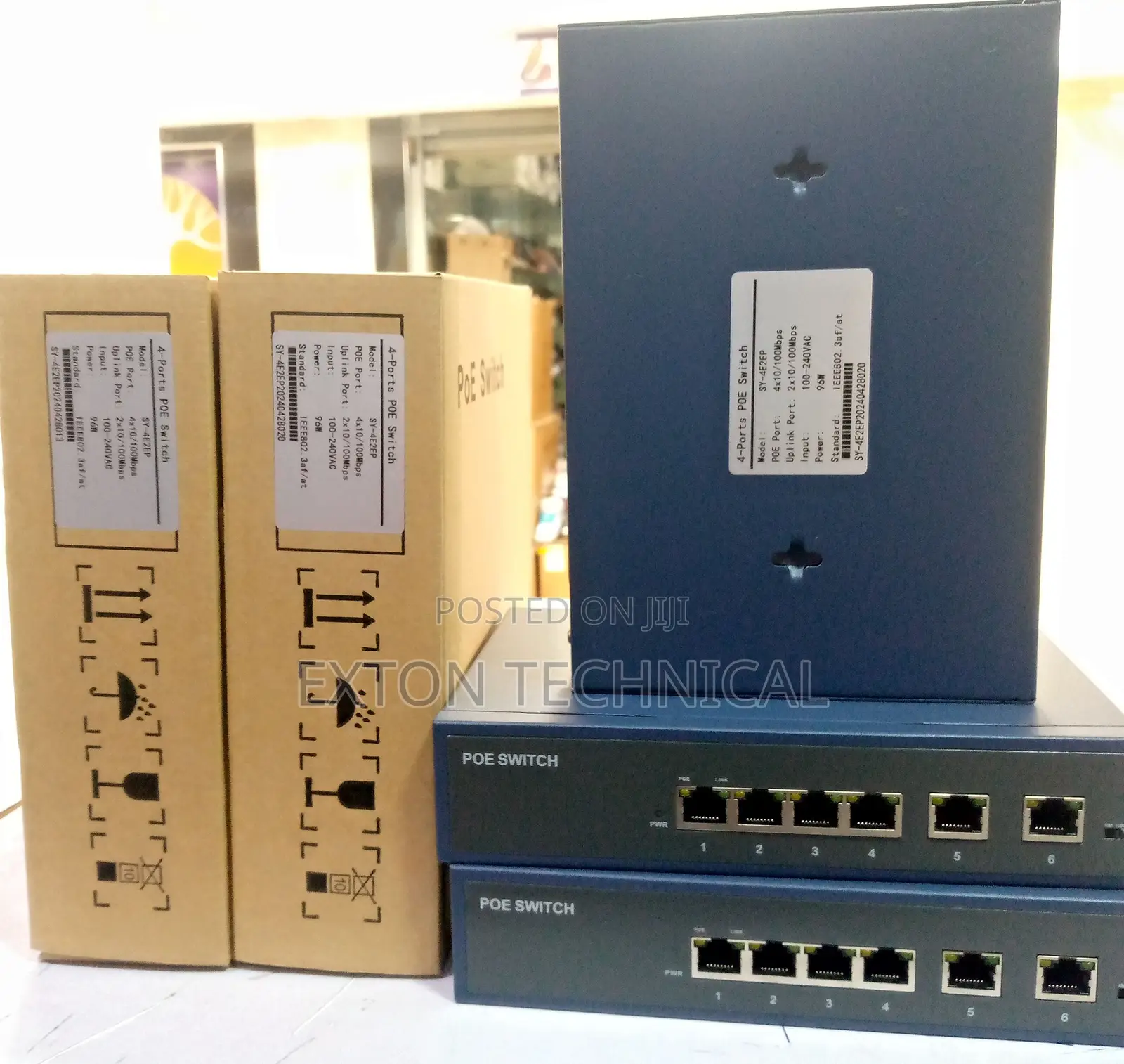 2 Up Link Port 4 Port Poe Switch 96w Power 100-240vac