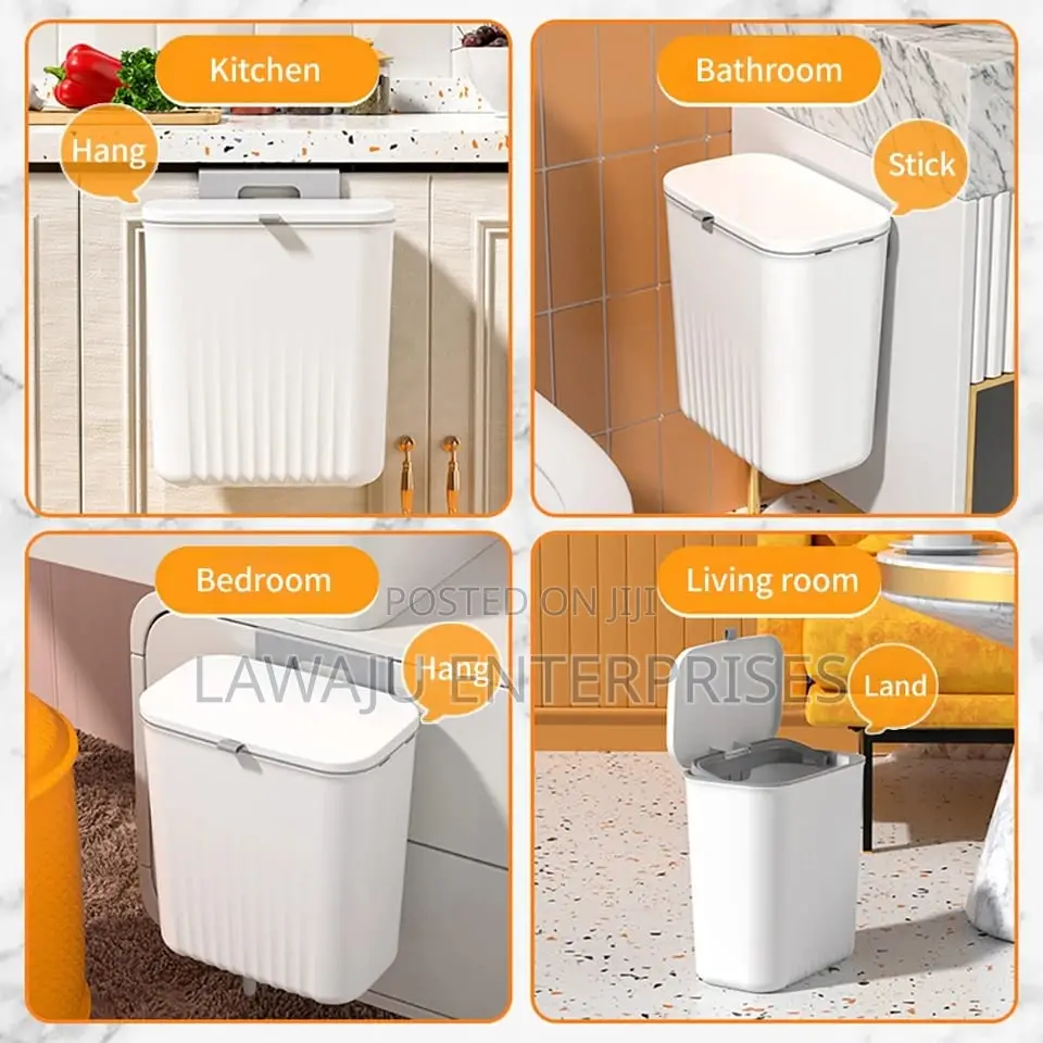 White Nordic Trash Can