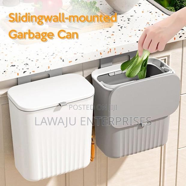Grey Kitchen Waste Bin - main view