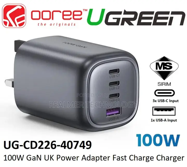 Ug-40749 - Usb-A+3*Usb-C 100W