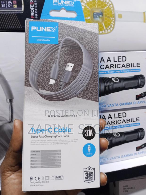 Type C Cable Fast Charging 2metres Punex Pu-300 - thumbnail 3