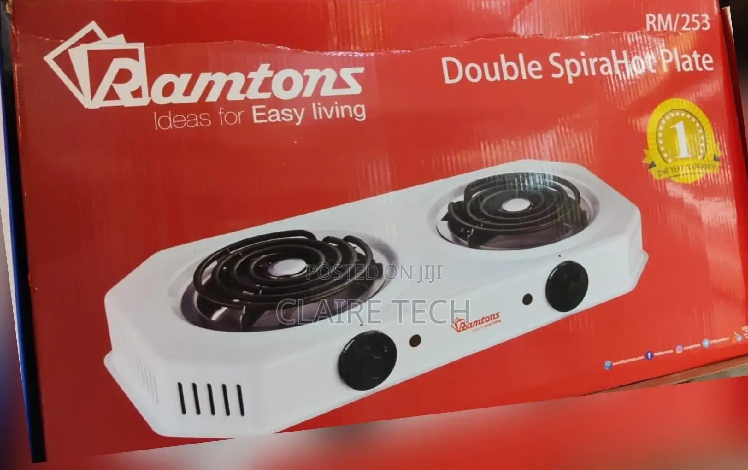 RM/253 Ramtons Double Coil Hot Plate
