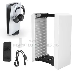 DOBE Vertical Stand With Game Rack Controller Charging Doc