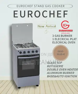 EUROCHEF 4 Gas Burner Cooker With Electric Oven(Eg55-4g+E)