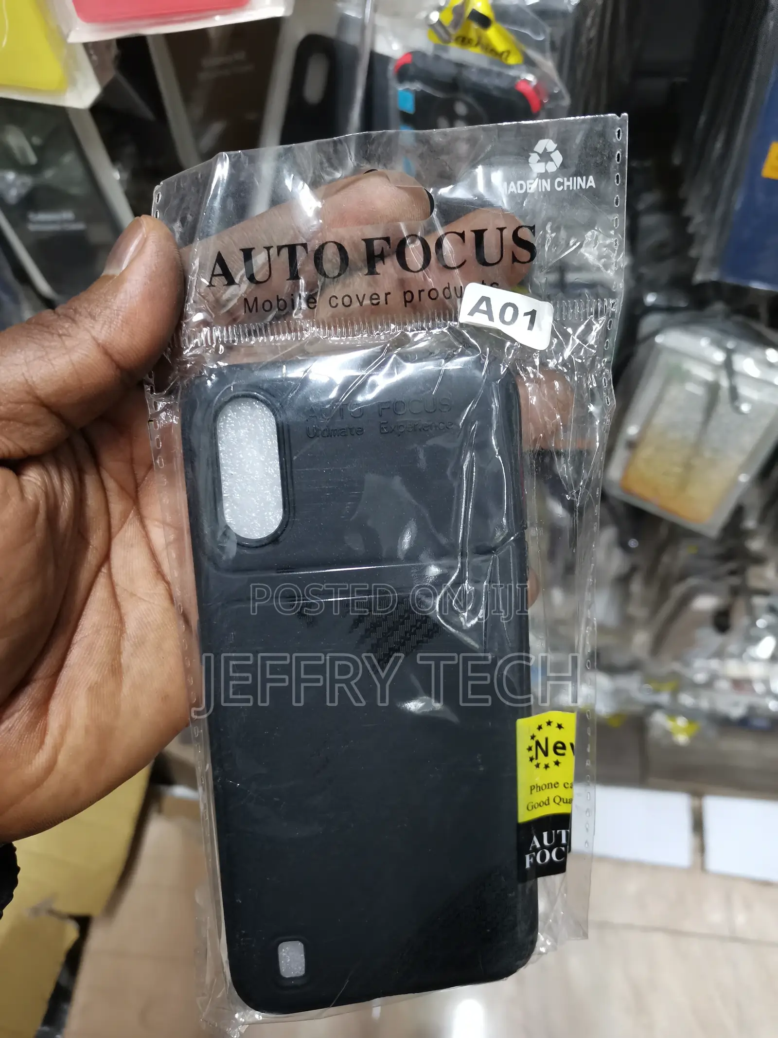 Back Cover for SAMSUNG GALAXY A01 (Black, Grip Case, Pack O