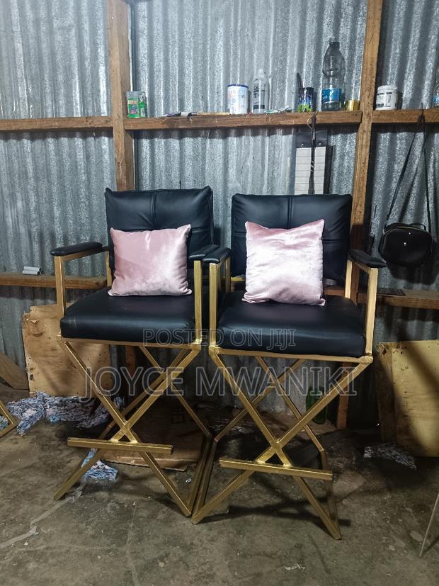 Makeup Chair, Black With a Pillow - thumbnail 3