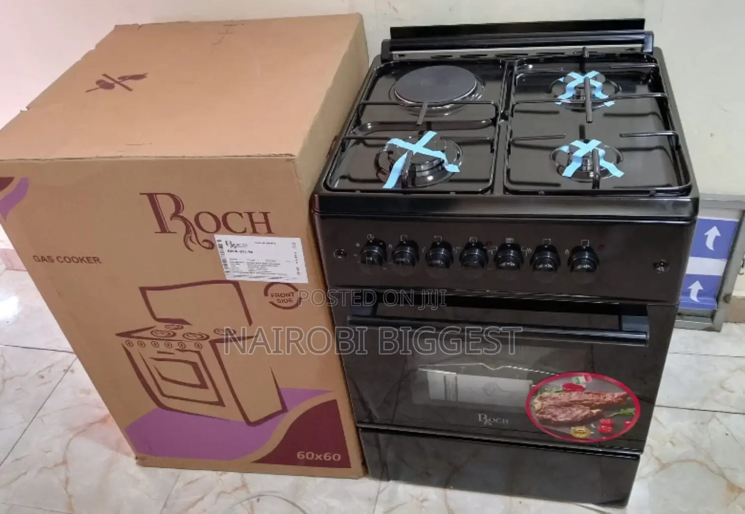 Original  Roch Black 60×60 Standing 3+1 Cooker