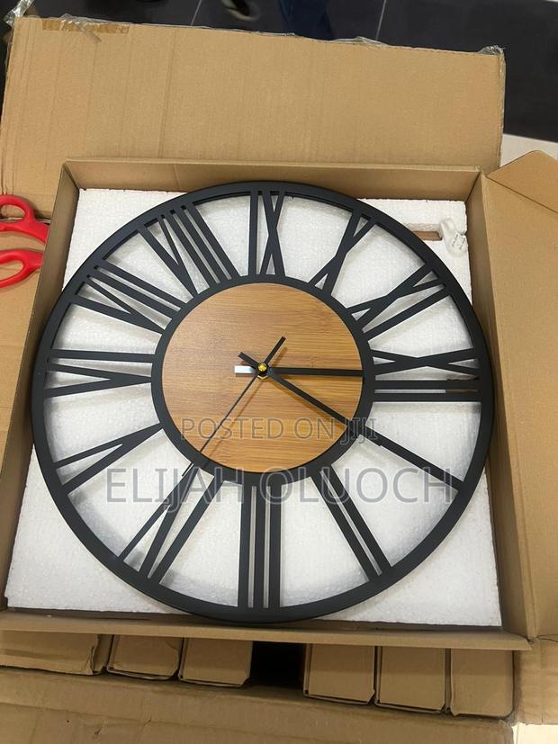 *Antique Wall Clock With Bamboo Detail - thumbnail 2