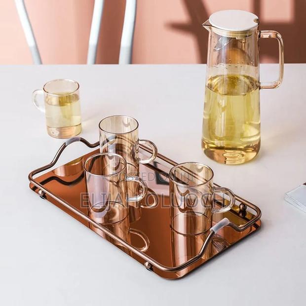Nordic Style Decorative Tray With Gold Handles - thumbnail 3