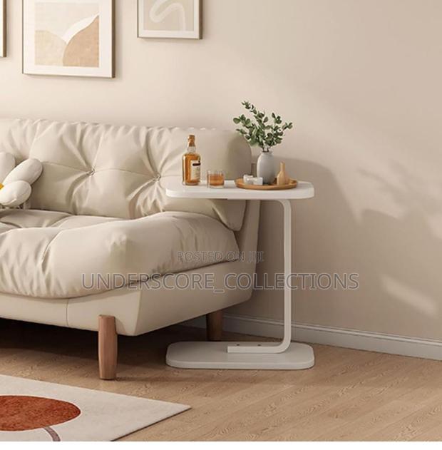 *WHITE C-Shaped Sofa Table* - thumbnail 3