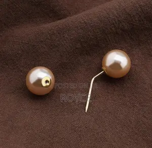 Double Pearl Safety Pin Decorative Brooches ( 2pcs Set)