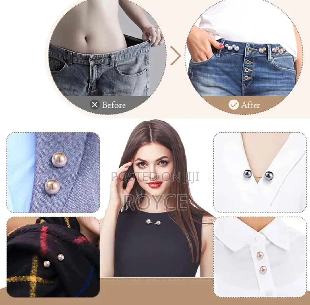 Double Pearl Safety Pin Decorative Brooches ( 2pcs Set)