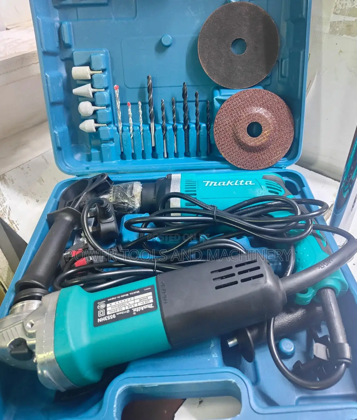 Drill Plus Grinder With Accessories