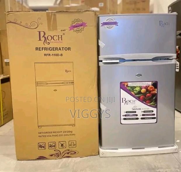 Classic Roch 110 D-B Double Door Fridge Silver