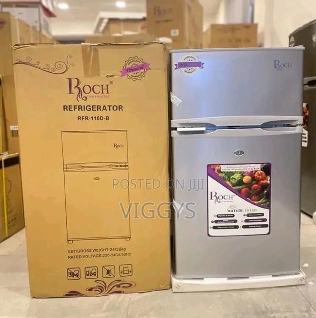 Roch 110 D-B Double Door Fridge Silver