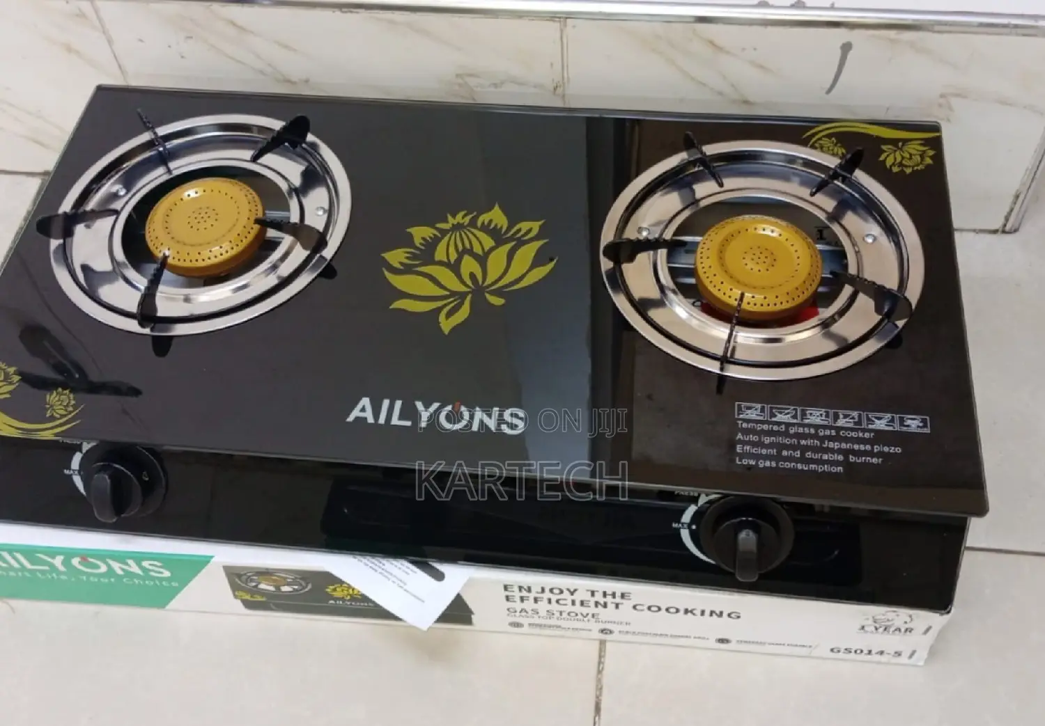 Ailyons 2 Burner Glass Top GS014-5