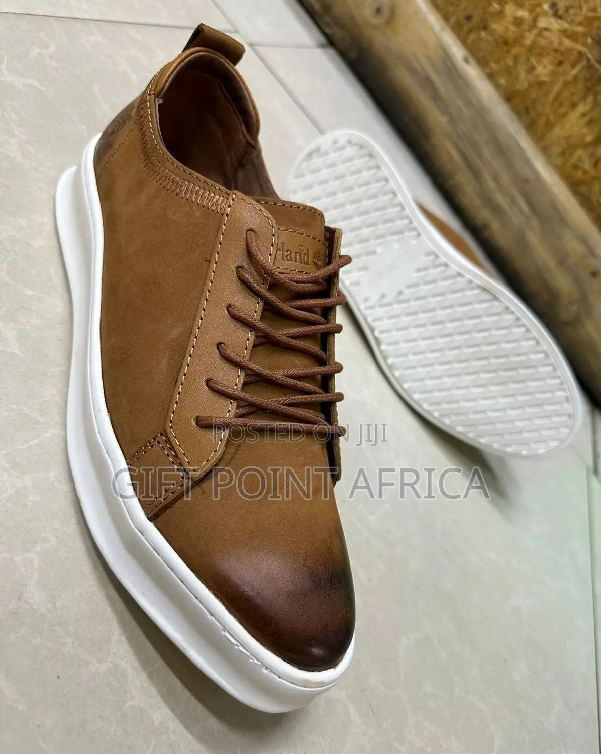 Brown Cacual Leather Timberland Shoes for Men