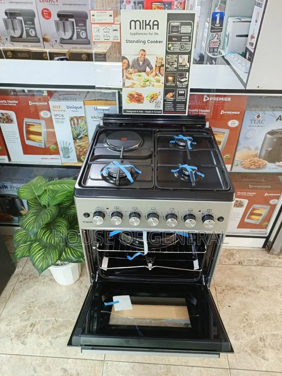 Mika Standing Cookers* *3G+1E*60*60cm*Electric Oven