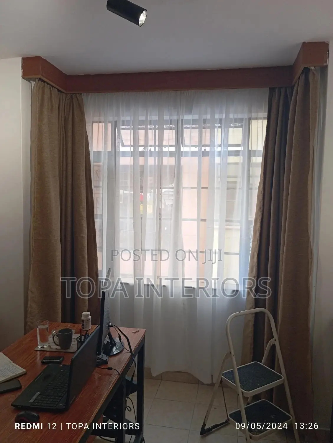 Light Brown Non Shiny Window Curtains
