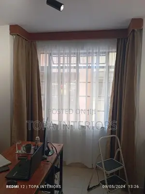 Light Brown Non Shiny Window Curtains