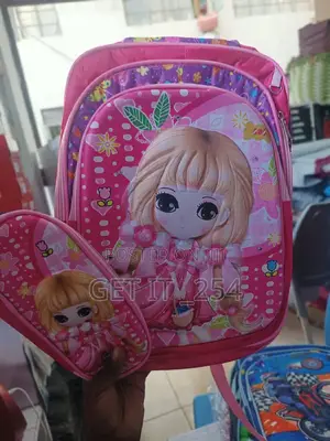 2 in 1 Big Cartoon School Bag (Bag Plus Pouch)
