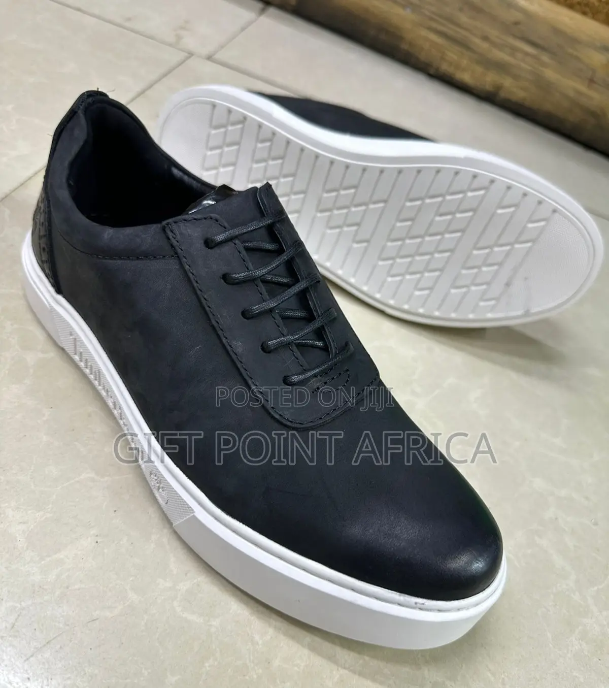 Black Leather Cacual Timberland Shoes
