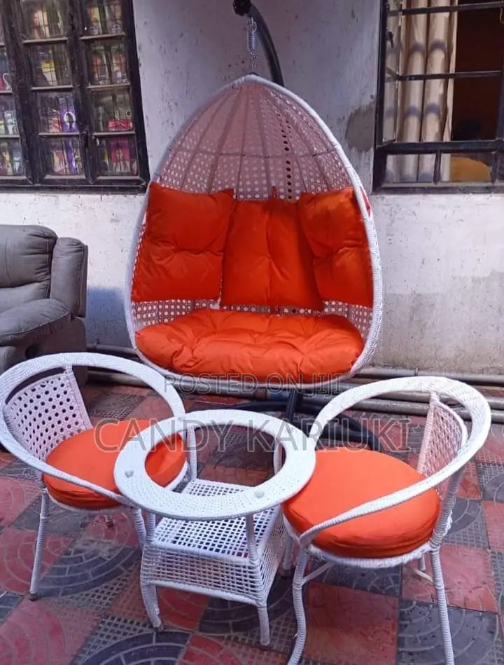 Full Balcony Set ( Swing, 2 Chairs Plus a Table)