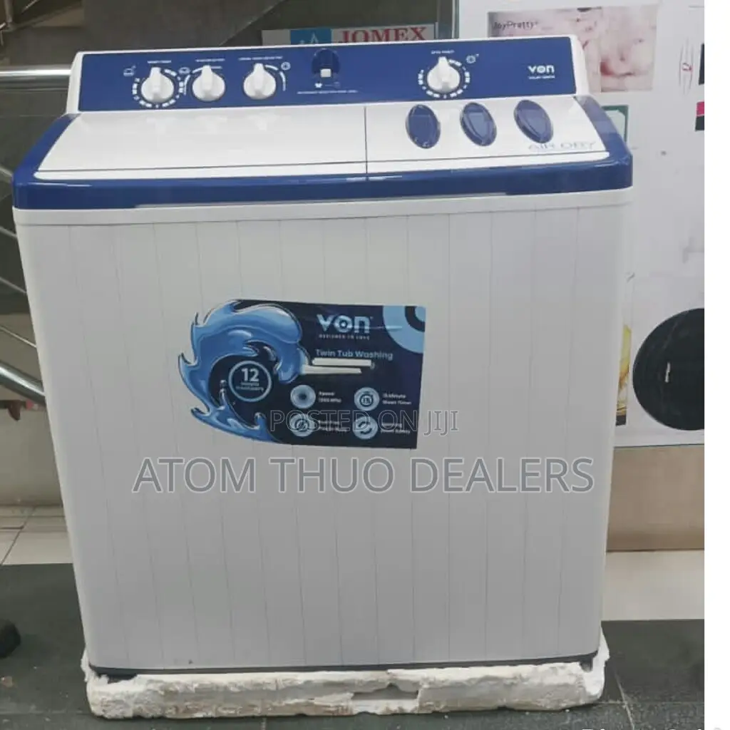 Von 12kg VALW-12MFW Twin Tub Top Load Washing Machine