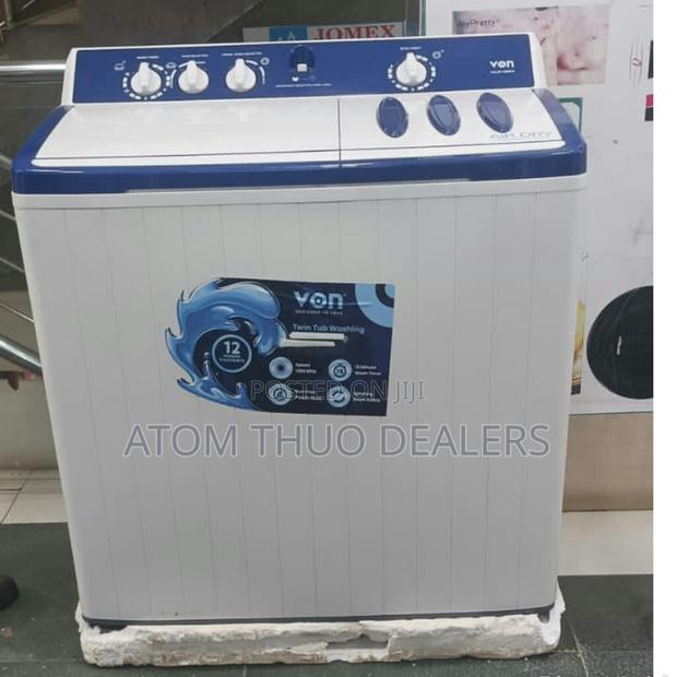Von 12kg VALW-12MFW Twin Tub Top Load Washing Machine