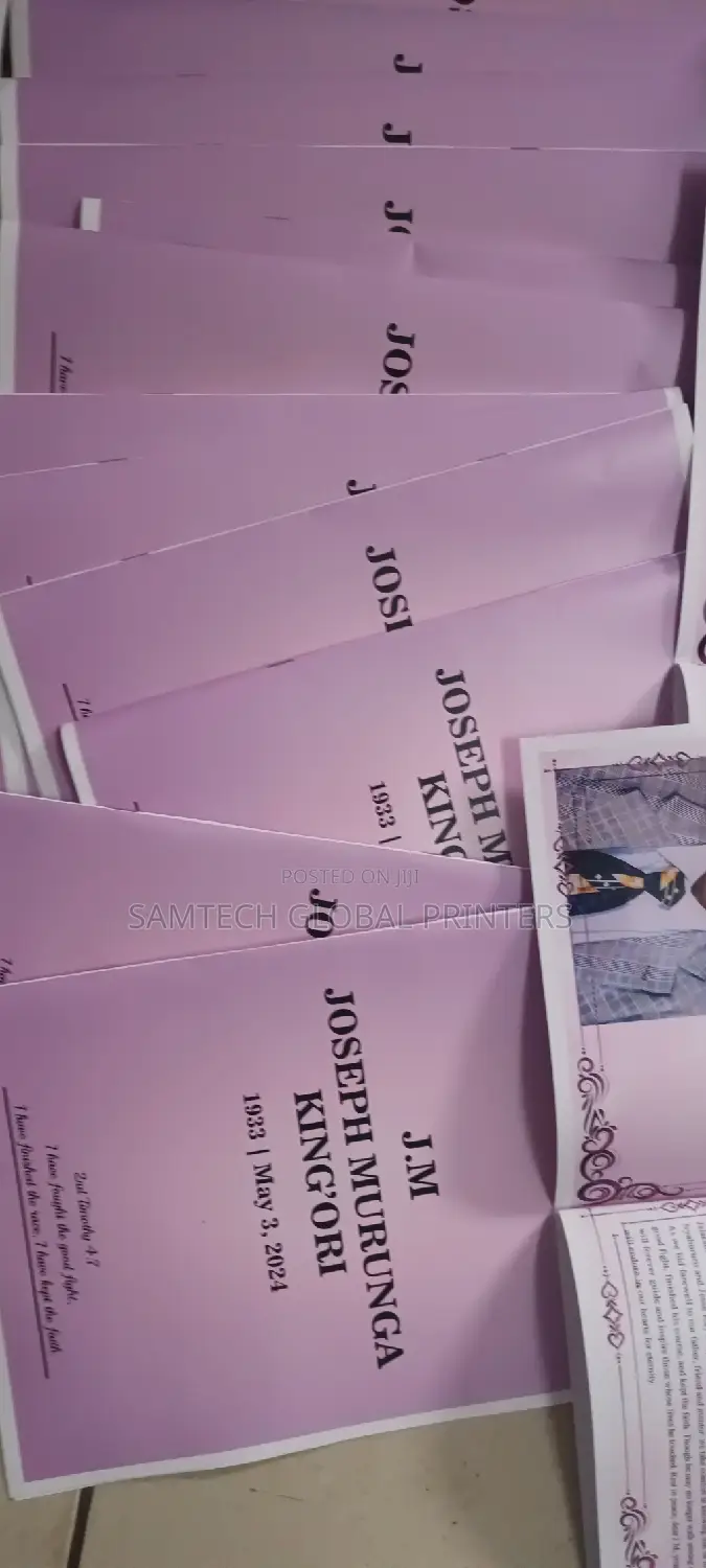 A3 Eulogy Printing
