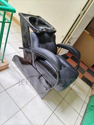 Black Plain Covered Shampoo Sink /Unit - thumbnail 2