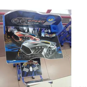 Blue Speed Racing Adjustable Kids Study Table Desk
