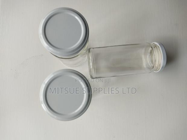 Set of 10 Spice Jar 250ml With White Lids - 55mm by 130mm