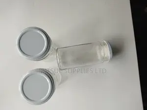 Set of 10 Spice Jar 250ml With White Lids - 55mm by 130mm