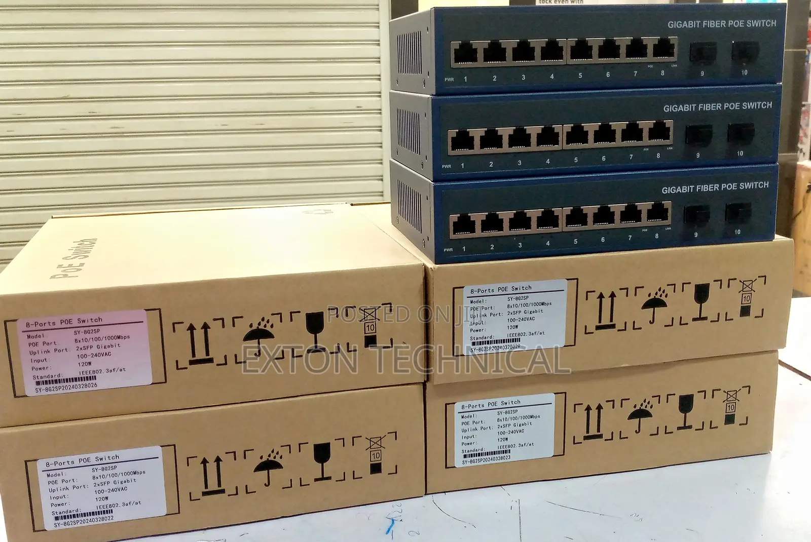 8 Gigabit Fibre Port Poe Switch 120w Power