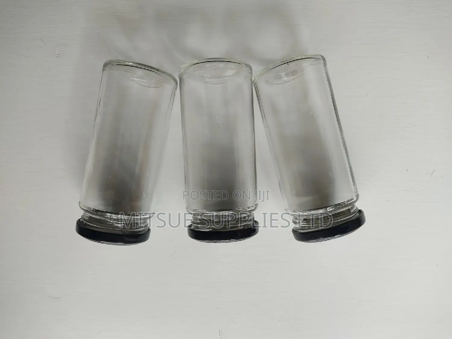 Set of 10 Spice Jar 250ml With Black Lids - 55mm by 130mm