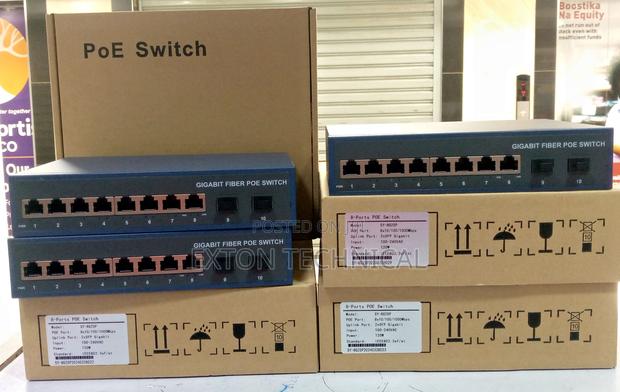 100-240vac Input 8 Gigabit Fibre Poe Switch 120w