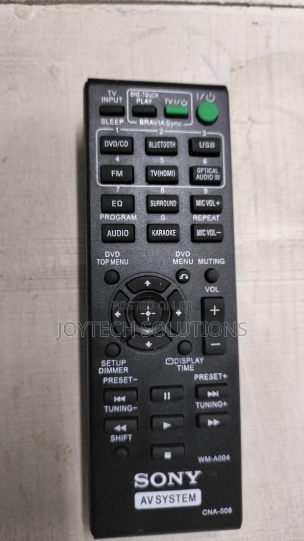 Sony Woofer Av System Remote. - main view
