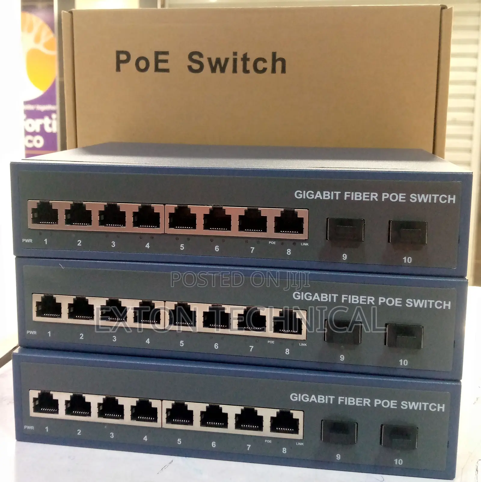 120W Power 8 Port Poe Switch Gigabit With 2 Fibre Port